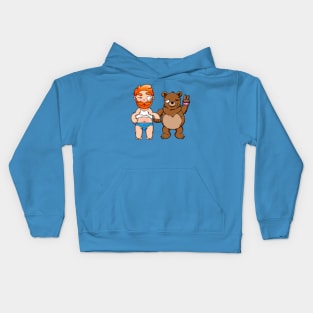 Bear Lover Ginger (No Text) Kids Hoodie